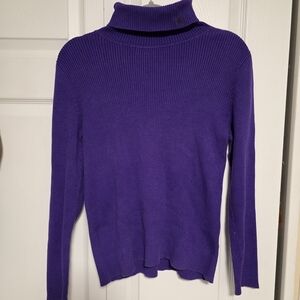 Lauren Ralph Lauren Rich Purple Turtleneck Sweater